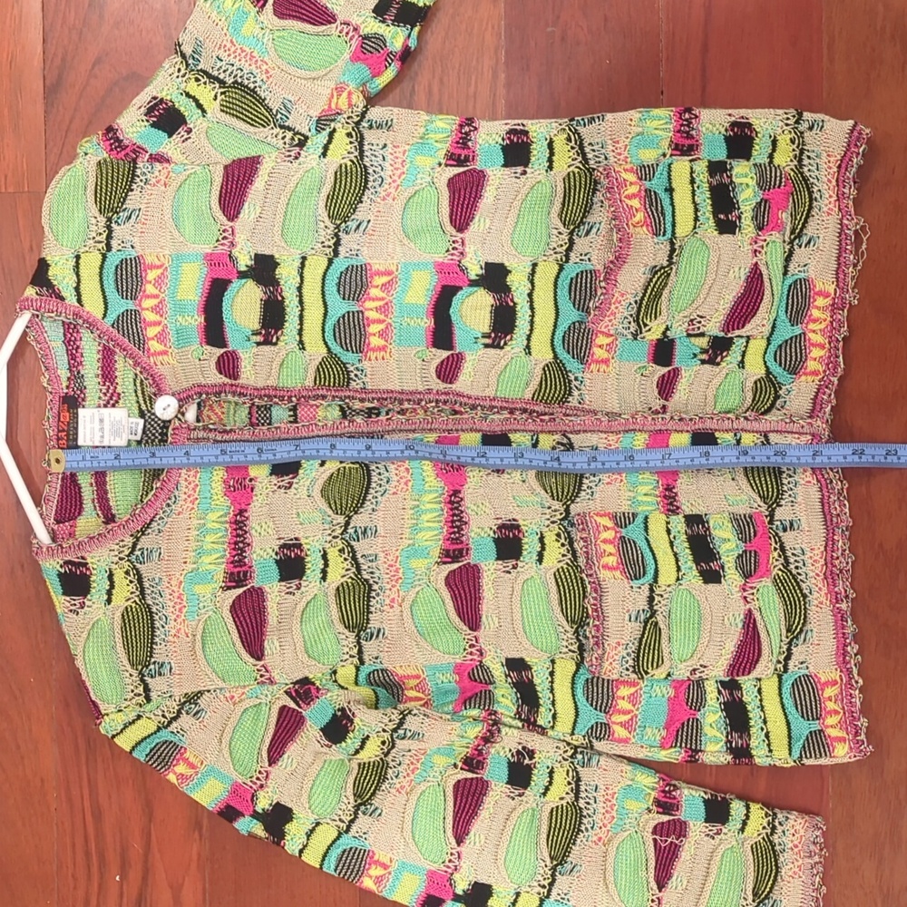 Bazar Christian Lacroix Vintage Abstract Pattern Jacket & Open Weave Shirt Set - Picture 9 of 16